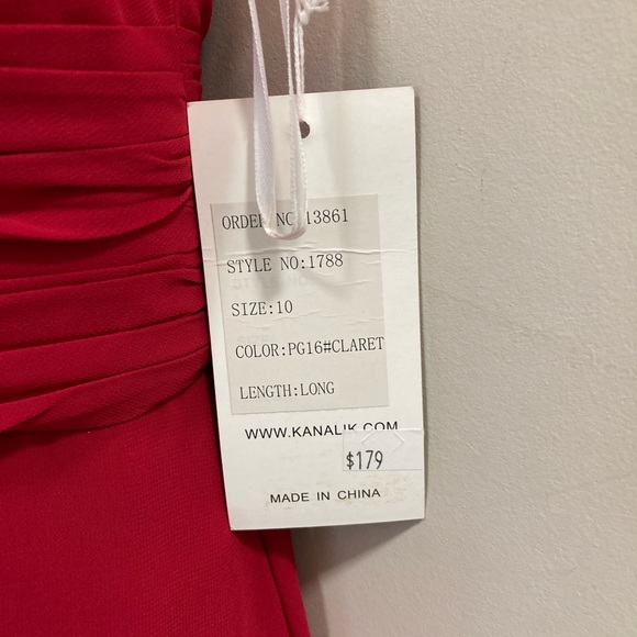 Red chiffon maxi dress - Picture 3 of 4